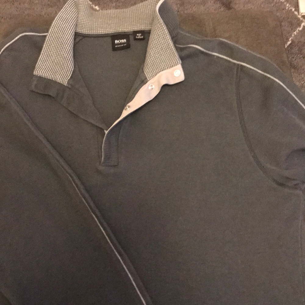 Boss zip up sweater. Hugo boss. Size large